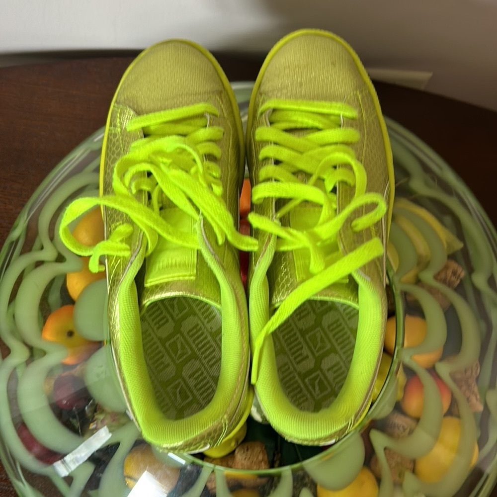 Bundle 2 pairs of sneakers. Neon green Puma and pink Sam Edelman .